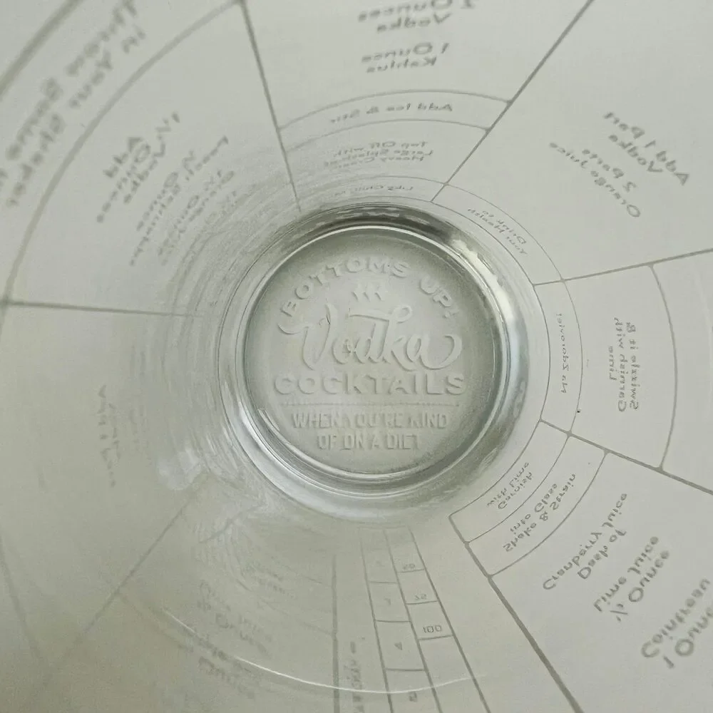 FRED & FRIENDS Good Measure Vodka Cocktail Recipe Glass Cup